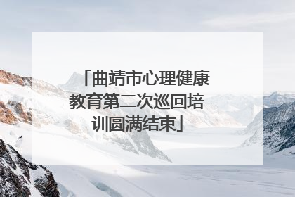 曲靖市心理健康教育第二次巡回培训圆满结束
